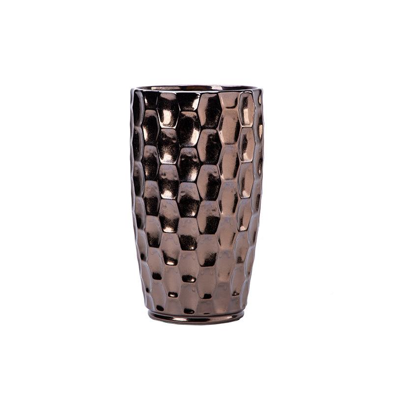 HEY欧式金色花器摆件软陶瓷工艺品约创意简风软装花器家居装饰品