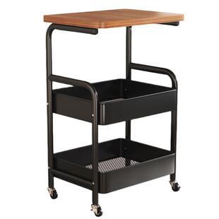 中古置物架可移动客厅复古茶几桌边卧室床头柜高颜值零食收纳架子