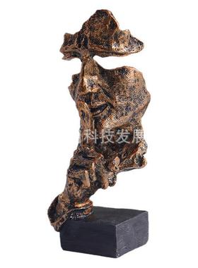 沉默是金工艺品摆件不听不说不看雕塑办公室客厅欧式家居装饰艺品