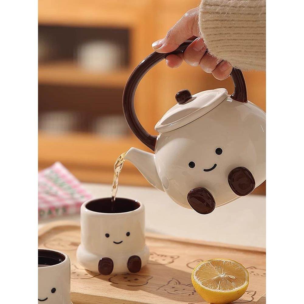胖胖脚丫茶具套装卡通陶瓷茶壶家用水壶水杯礼盒乔迁新居新婚礼品