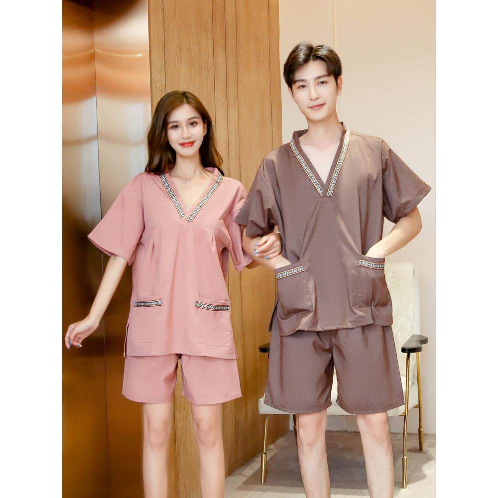 汗蒸服亚麻新款按摩服女士定制浴服男士后开桑拿服养生足浴服spa,居家布艺,汗蒸服,淘宝优惠券,粉丝福利购,淘宝优惠卷