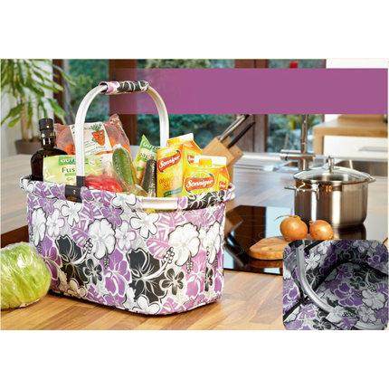 折叠购物篮置物筐居家汽车后备箱收纳篮野餐篮手提篮宠物小窝篮子