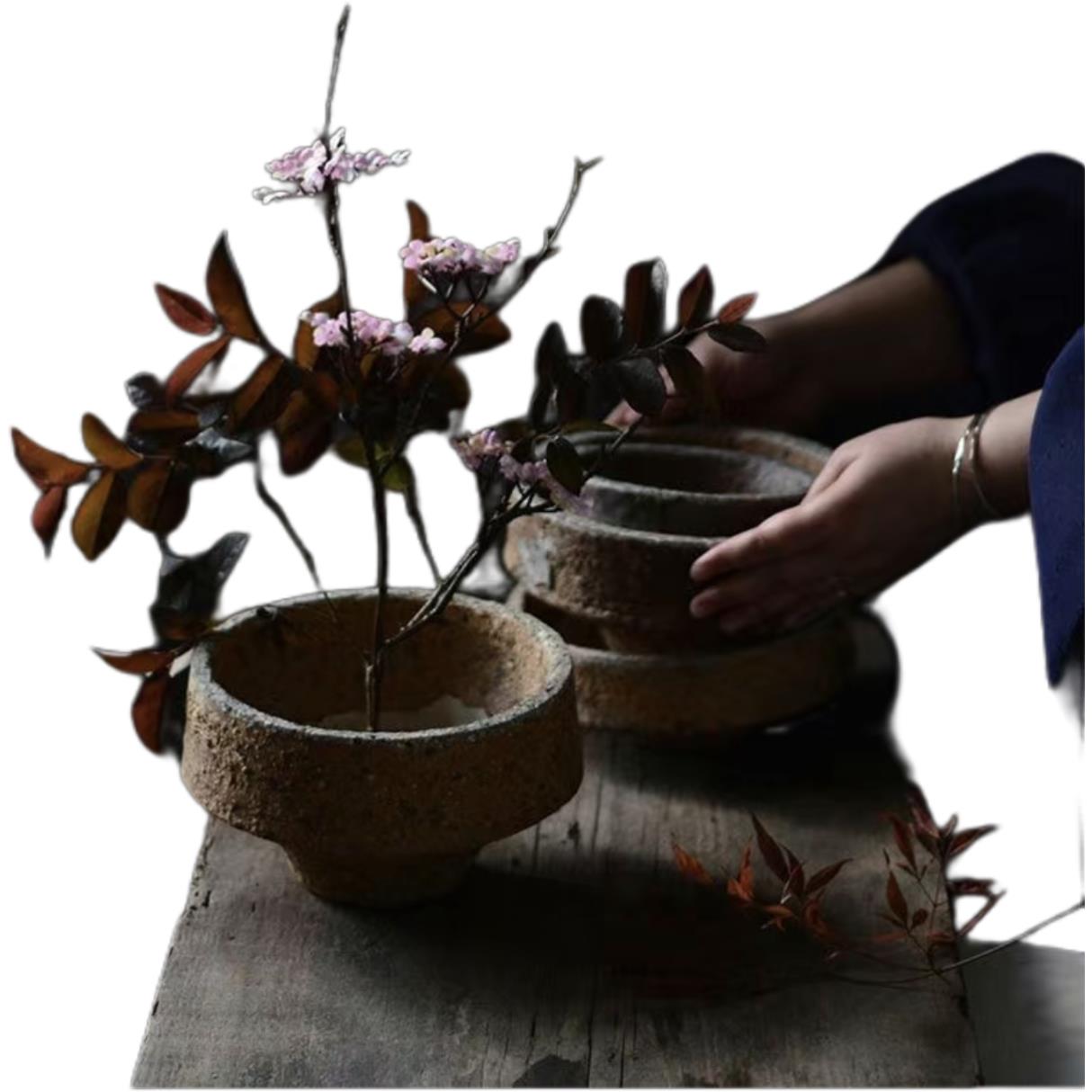 景德镇宋代柴烧窑具匣钵花器盆栽花卉多肉高档花盆承 包老包真