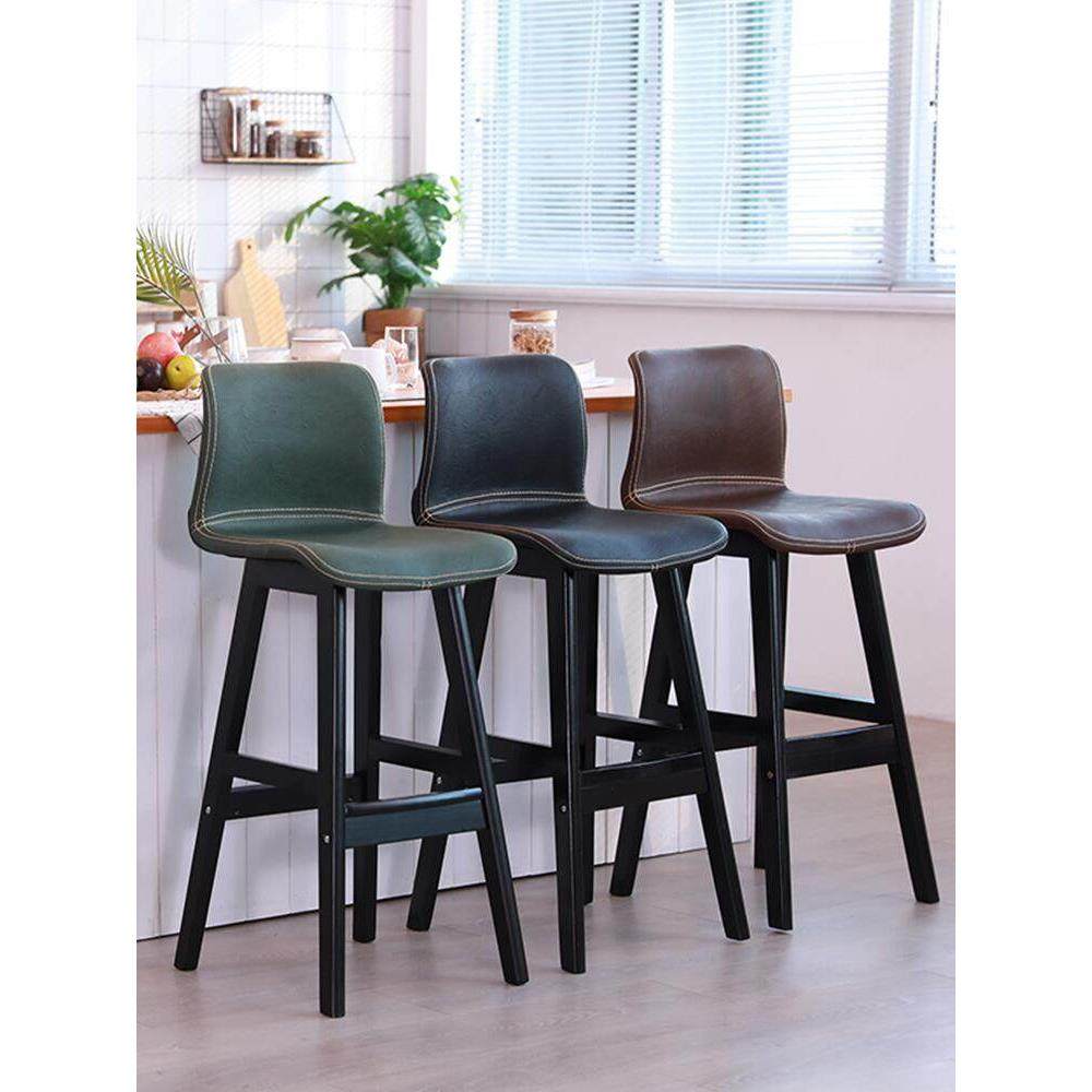 北欧实木吧台椅高脚凳家用靠背椅吧台凳前台咖啡厅酒吧椅轻奢简约,商业/办公家具,酒吧椅,淘宝优惠券,粉丝福利购,淘宝优惠卷