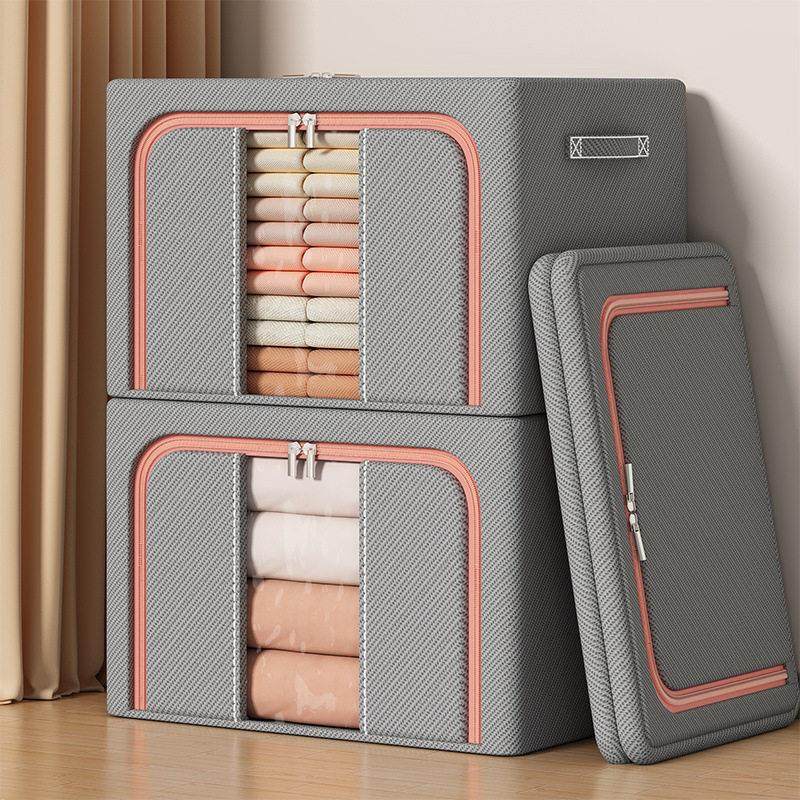 收纳箱专用大容量特大号棉麻折叠钢架防潮收纳袋衣服衣柜储存,收纳整理,吸尘器收纳架/盒/袋,淘宝优惠券,粉丝福利购,淘宝优惠卷