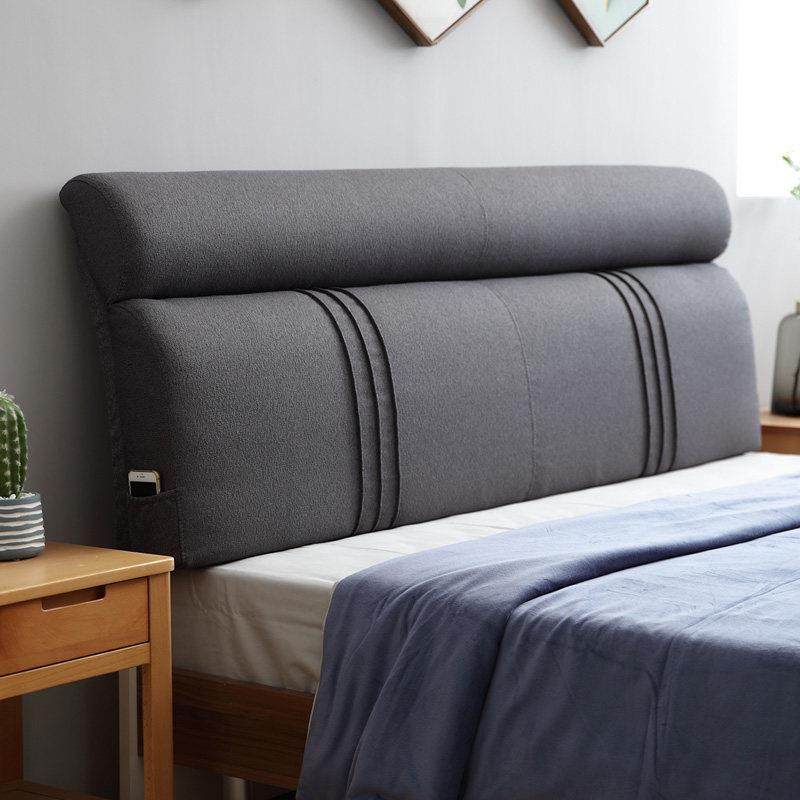 护颈床头靠垫可固定双人大靠背北欧软包靠枕自黏贴墙海绵拆洗套罩