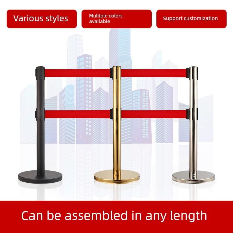 辽宁隔离带伸缩带一米线栏杆排队护栏礼宾安全警戒隔离线桩警示柱