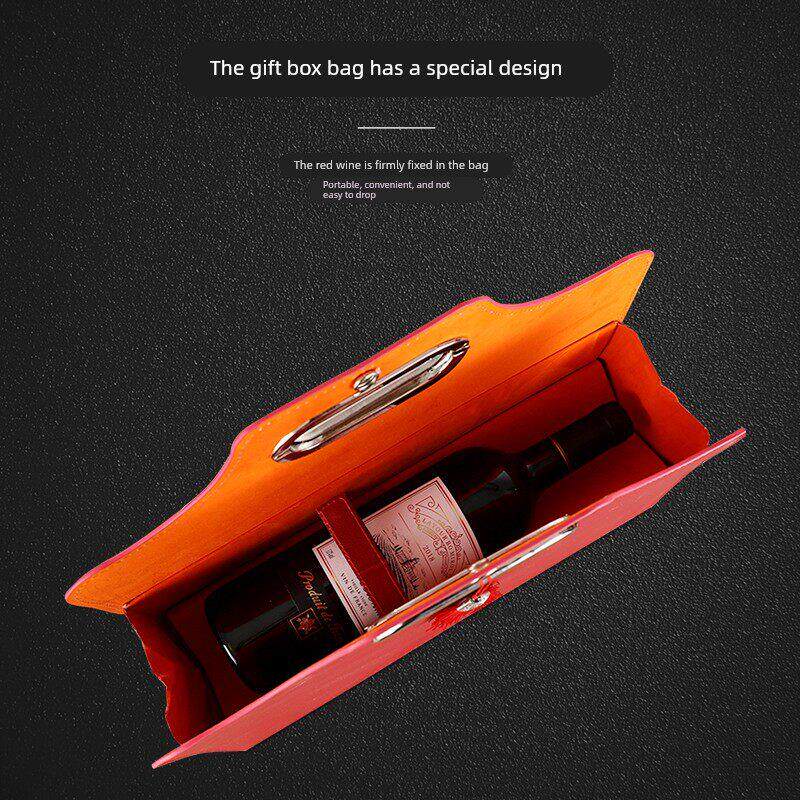 红酒手提礼品袋葡萄酒礼盒袋可定制双支红酒包装盒高档盒子三支装