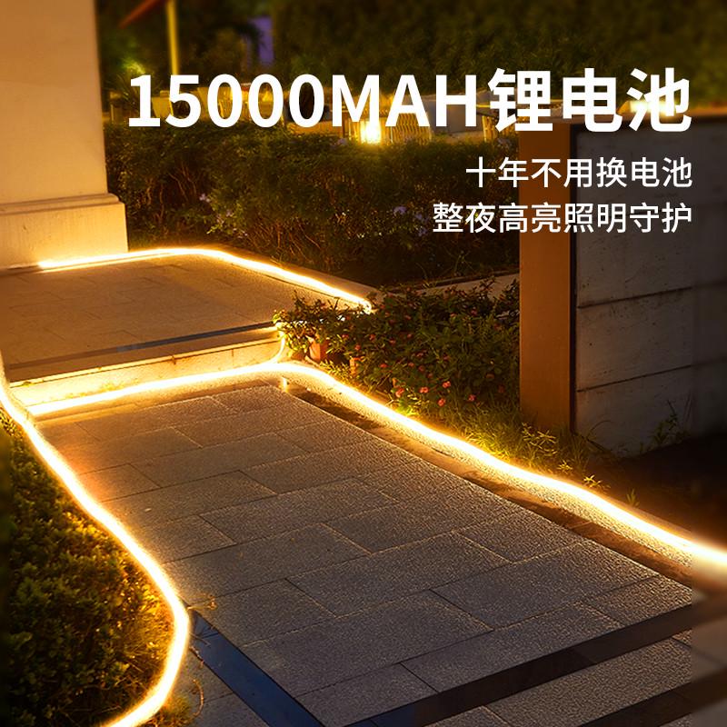 太阳能户外庭院灯带花园防水超亮led彩灯串阳台布置氛围装饰灯条