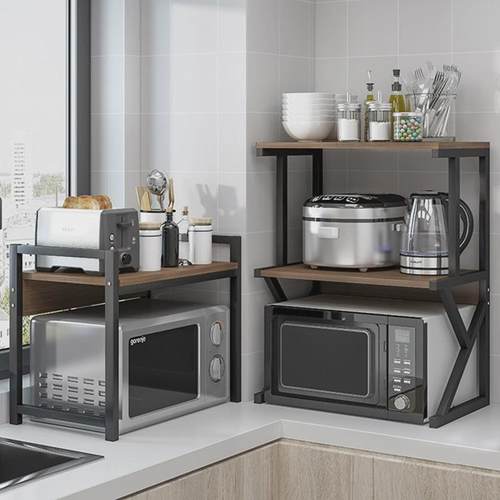 微波炉架子厨房置物架两层收纳架烤箱架双层储物架子微波炉置物架