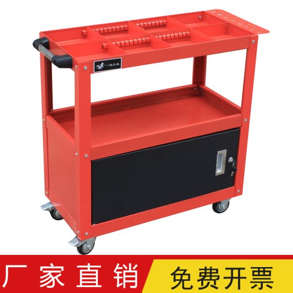 三层手推工具车电动汽车修理车间用周转装配加厚刀柄置物收纳架子