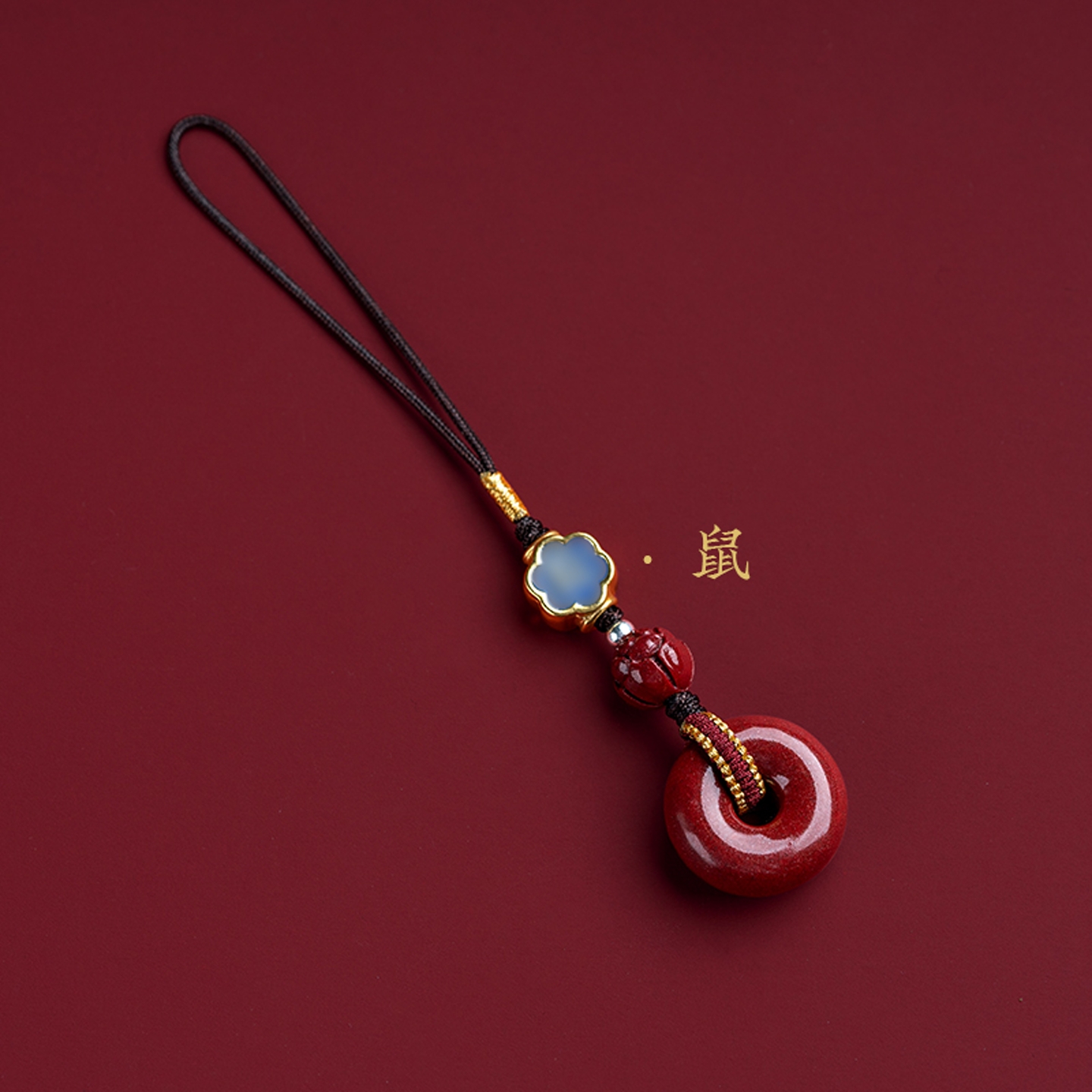 普陀山龙年保真朱砂平安扣生肖本命像手机挂饰绳手机链钥匙扣挂件