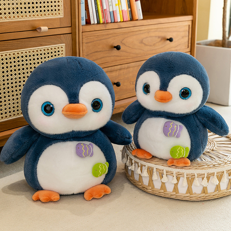 新品可爱钓鱼小企鹅毛绒玩具
