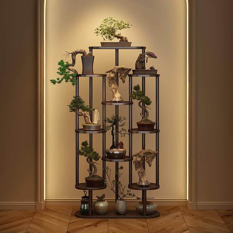 造型花架一体靠墙阳台落地式花盆托架子茶室休闲区布置高级感室内,住宅家具,花架/花几,淘宝优惠券,粉丝福利购,淘宝优惠卷