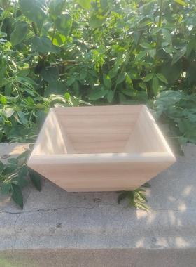 原色实木榫卯米斗 升子 摆件 米升 瓜果盘 开业 招财 日进斗金