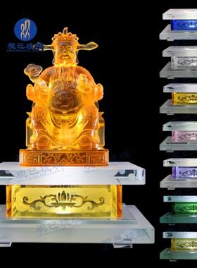 琉璃水晶金刚底座LED发光须弥加高佛台佛堂供座供奉佛像佛具用品