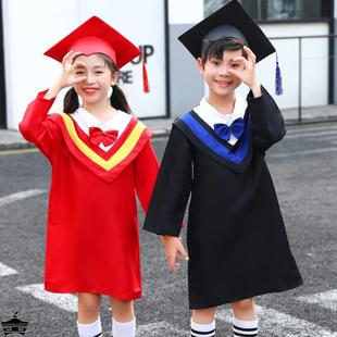 礼服夏中国风套装 幼儿园儿童博士服学士服帽小学生男女毕业照服装