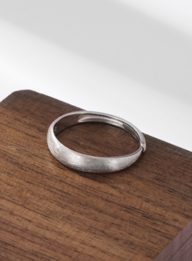 男女通用925纯银戒指尾戒素圈