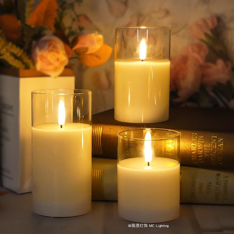 遥控电池子弹头仿真蜡烛灯创意桌面小夜灯节日卧室桌面装饰氛围灯