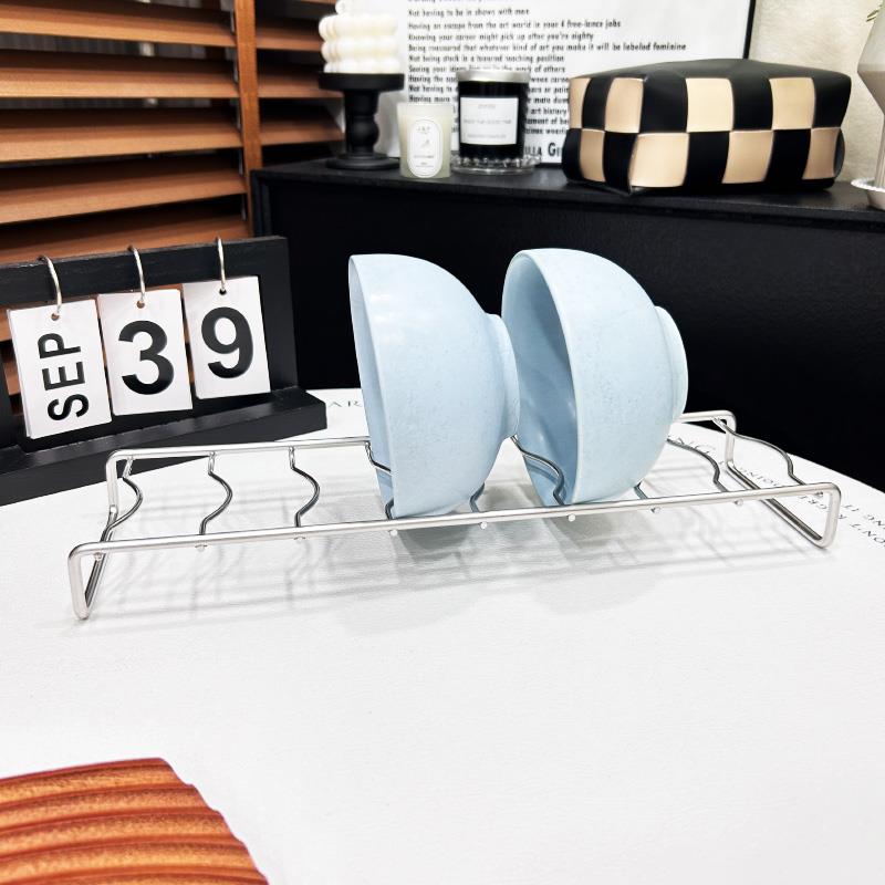 304不锈钢小碗架厨房碗盘台面收纳沥水厨房消毒柜洗碗机内置