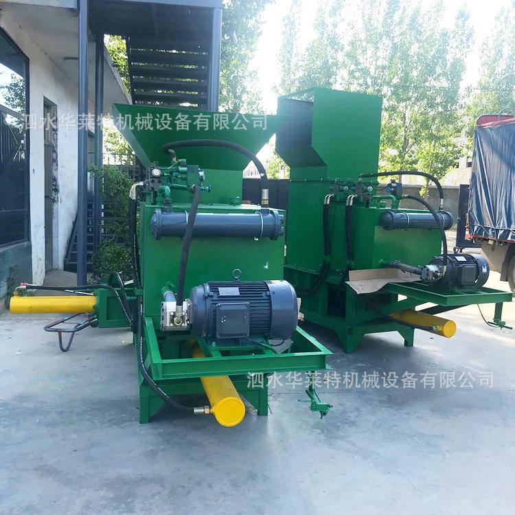 包自动推套袋机棉籽壳木屑椰糠压块JFQ包机卧式液压牧草打秸秆打