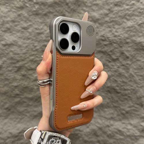 外贸苹果17ProMax防摔皮质手机壳