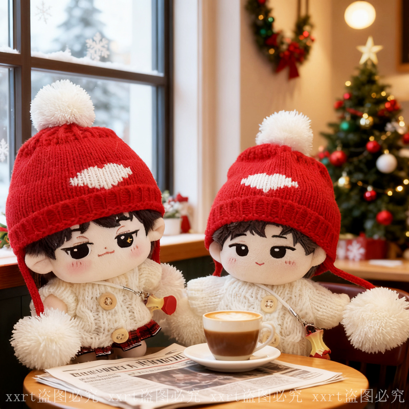 10cm娃衣棉花娃娃衣服冬日帽子