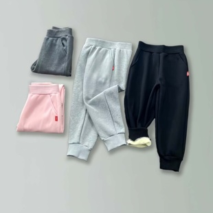 子男女童秋冬保暖百搭束脚休闲裤 秋上新 儿童加绒裤 160码 110