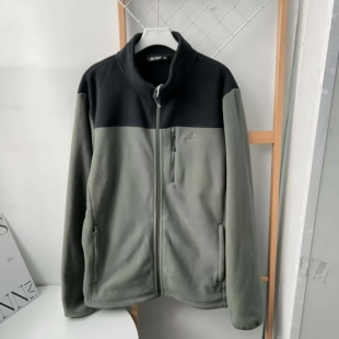 拼接撞色摇粒绒外套 秋冬保暖立领时尚 秋冬上新 拓家男装