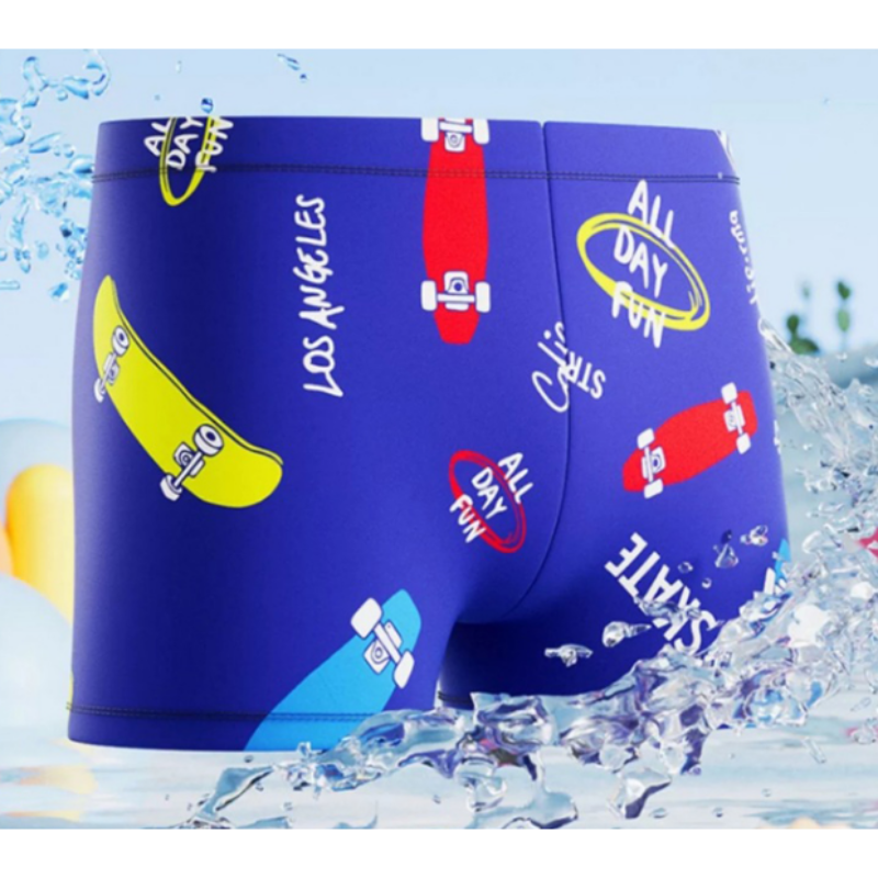 李家男童夏季印花游泳裤