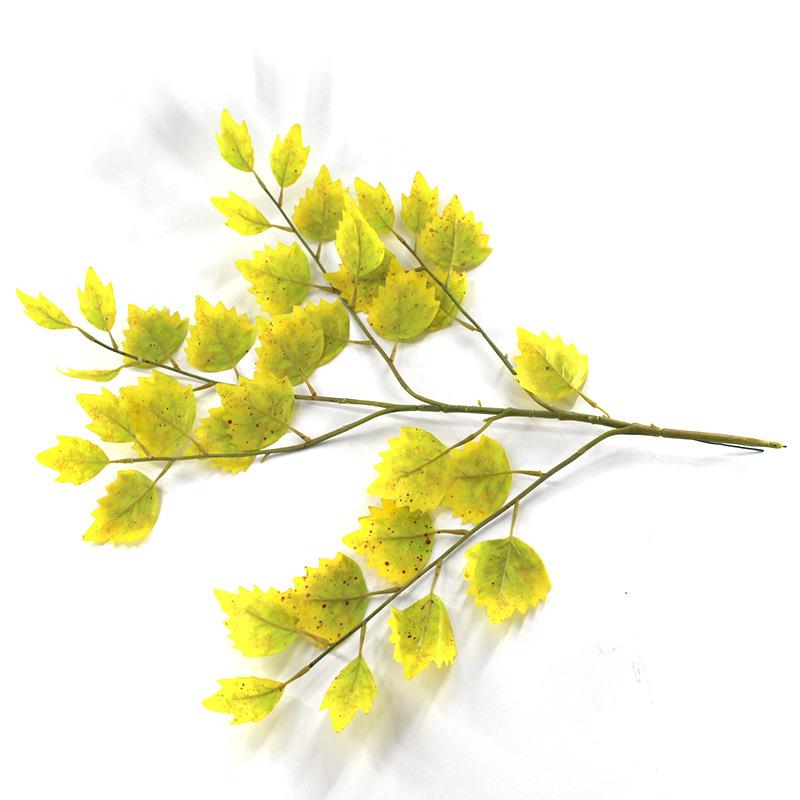 仿叶植物胡杨叶021色枫杨树槐树真假叶秋单枝装饰沙漠绿植