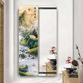 隐藏式 饰画 家用镜子壁挂推拉全身镜玄关隐形穿衣镜山水试衣镜装