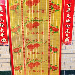 防晒竹帘子遮阳 加门帘网纱家用加门帘防蚊农村竹 网纱门帘夏季