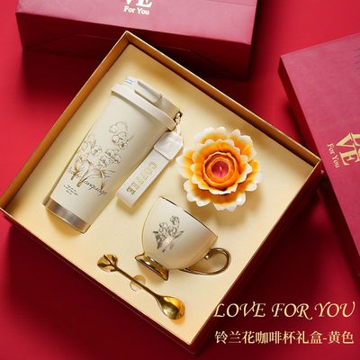 生日礼物女生送闺蜜老师高级感实用保温水杯子香薰咖啡杯新款礼盒