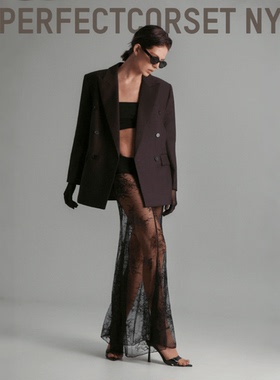 Venus lace skirt 黑色蕾丝透视鱼尾超长半裙 PerfectCorsetNY
