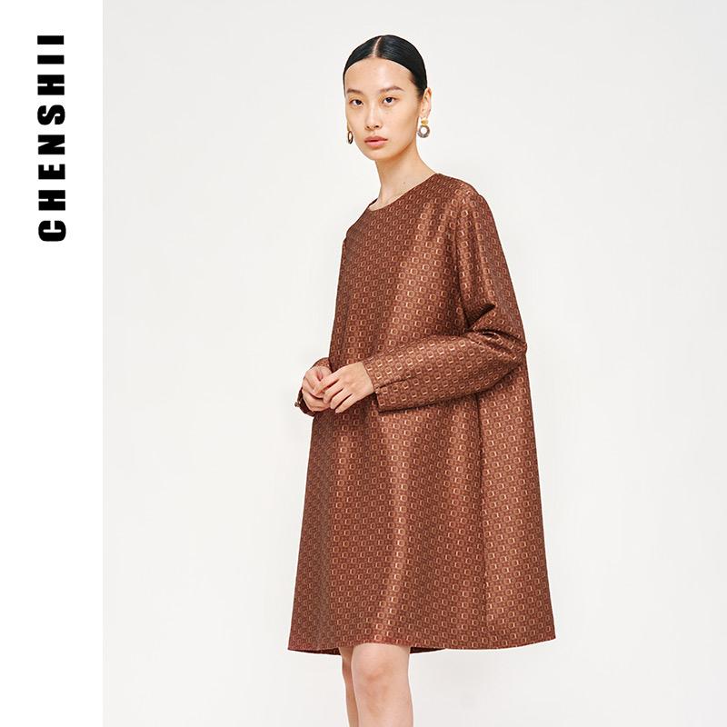 CHENSHII宽松印花连衣裙