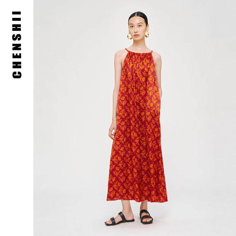 真丝吊带连衣裙CHENSHII