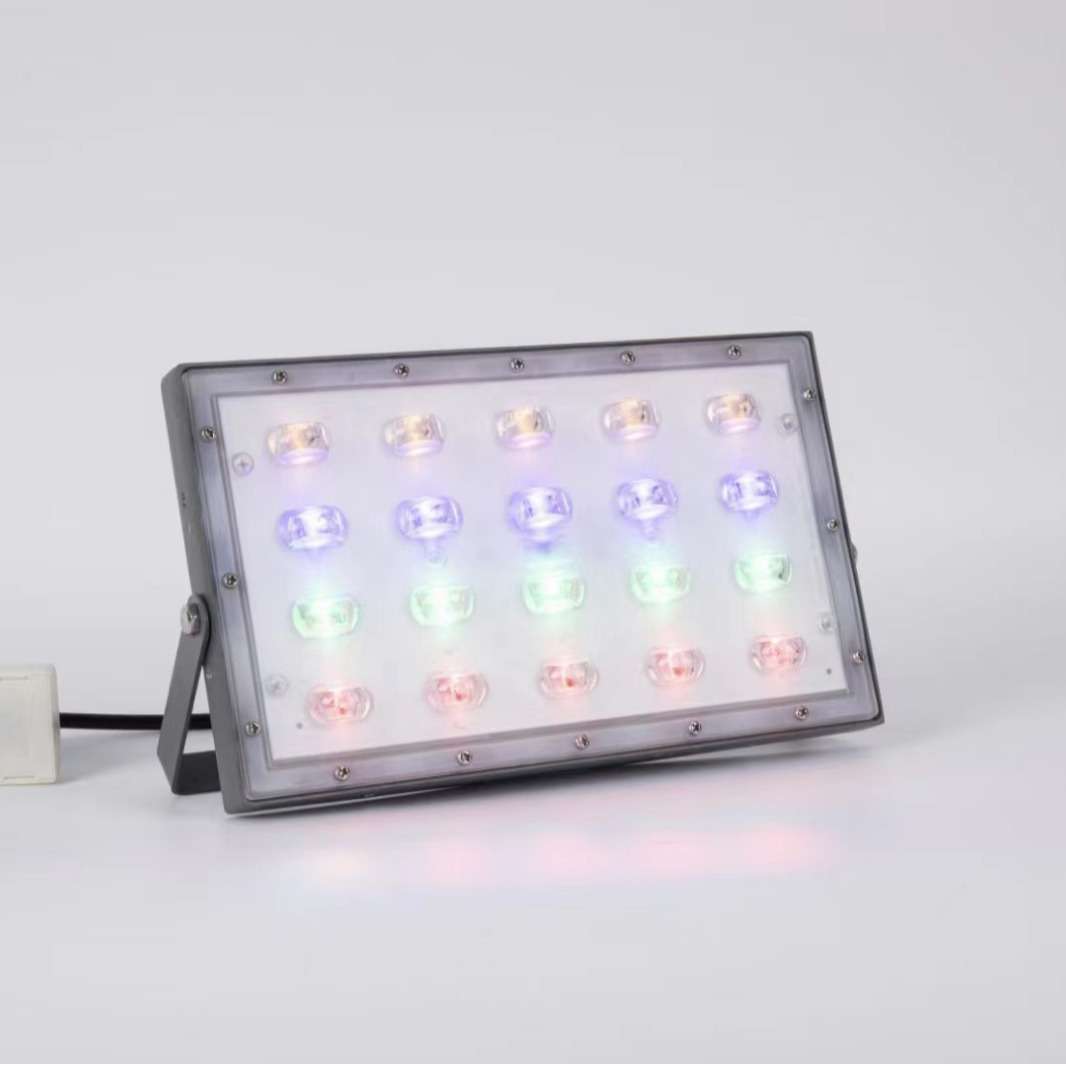 RGB彩色投光灯照树景观灯彩虹灯