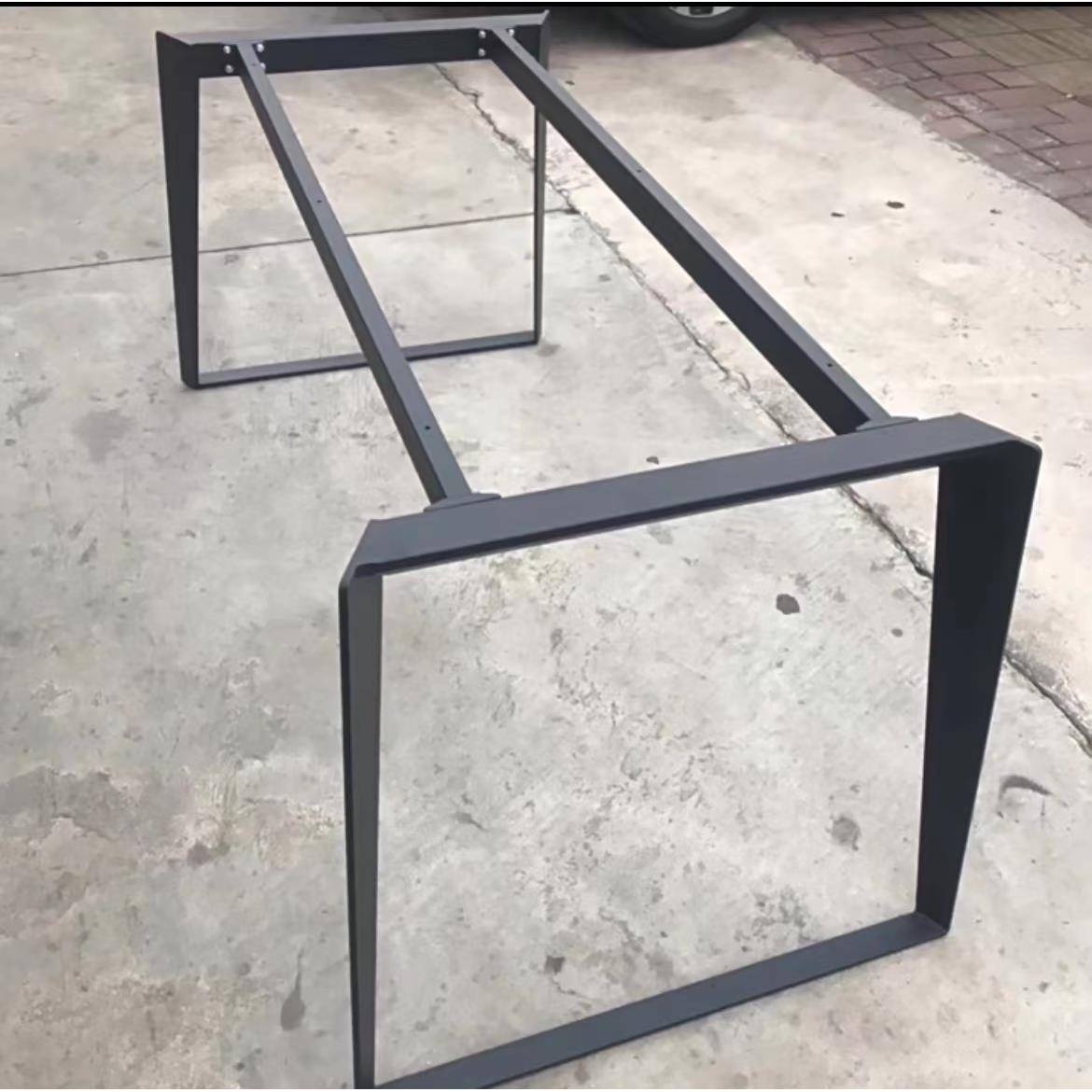 天台华莲意式岩板餐桌腿支架办公桌腿实木书桌支撑架大理石餐桌脚