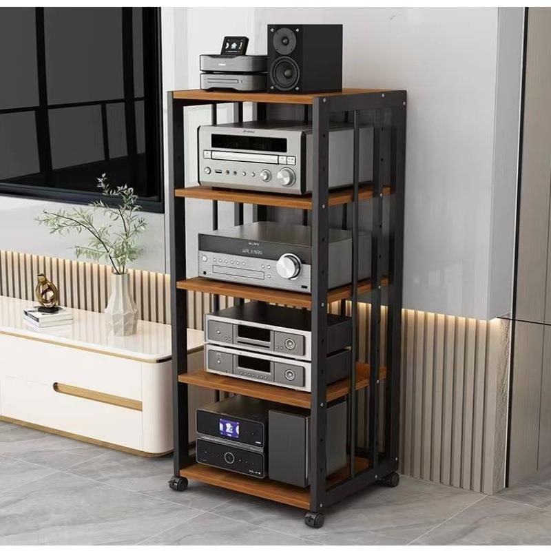 功音响脚架子放机架多层家用可调节间距移动胆机支架HIFI机柜音箱