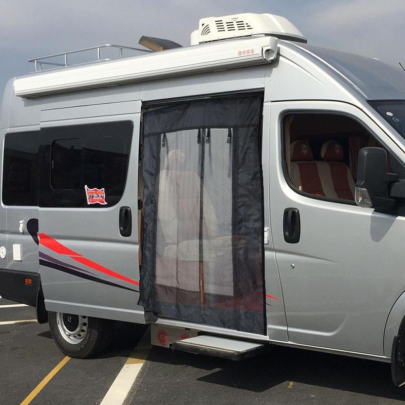 特斯林网房车防蚊昆虫门帘露营车防晒透气全覆盖卷帘