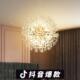 北欧蒲公英轻奢客厅水晶吊灯简约卧室餐厅灯网红萤火虫火花球灯具