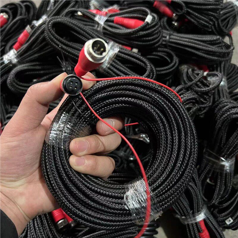 货车挂车倒车影像行车记录仪四路监控纯铜航空摄像头视频线延长线