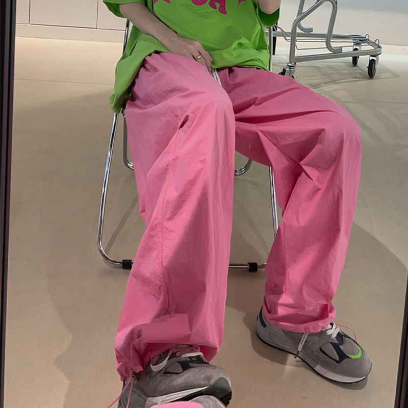 300斤大码男装树莓粉速干运动裤