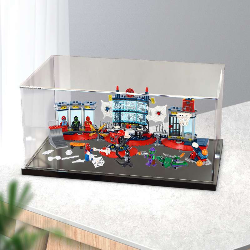 亚克力76175 守护蜘蛛侠基地模型拼装积木防尘透明收纳盒