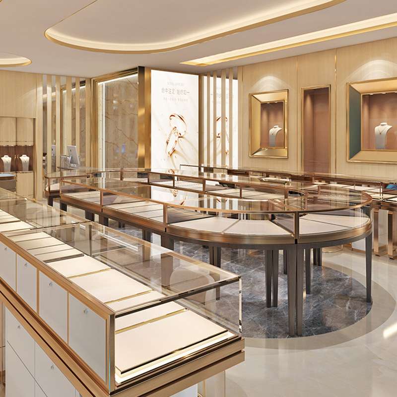 珠宝货柜展示柜高端陈列柜商用金银首饰展示柜产品陈列架