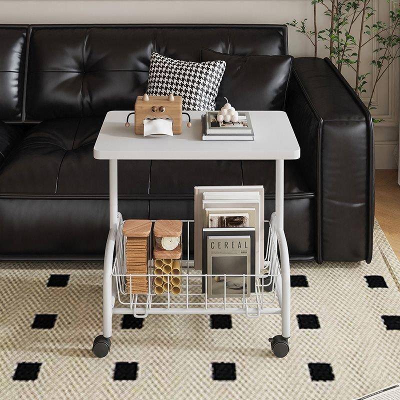 小型时尚客厅沙发边几可移动床头边柜可收纳置物架小茶桌床边桌
