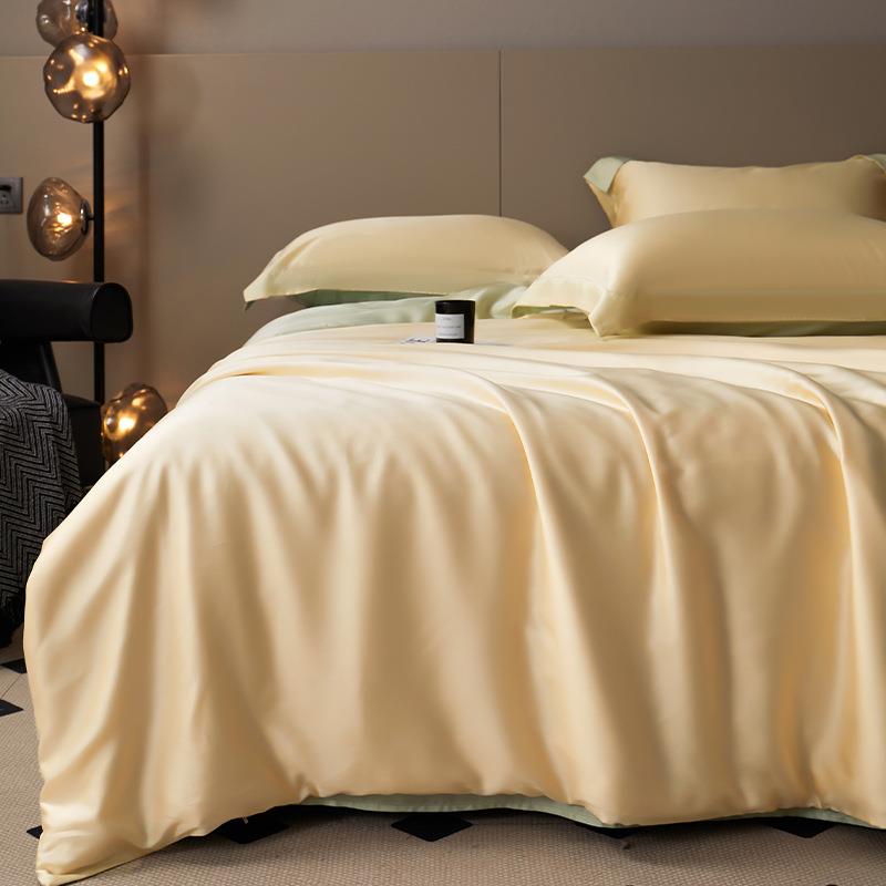 A类轻奢高级感60S莱赛尔兰精天丝四件套简约被套床单床笠床上用品