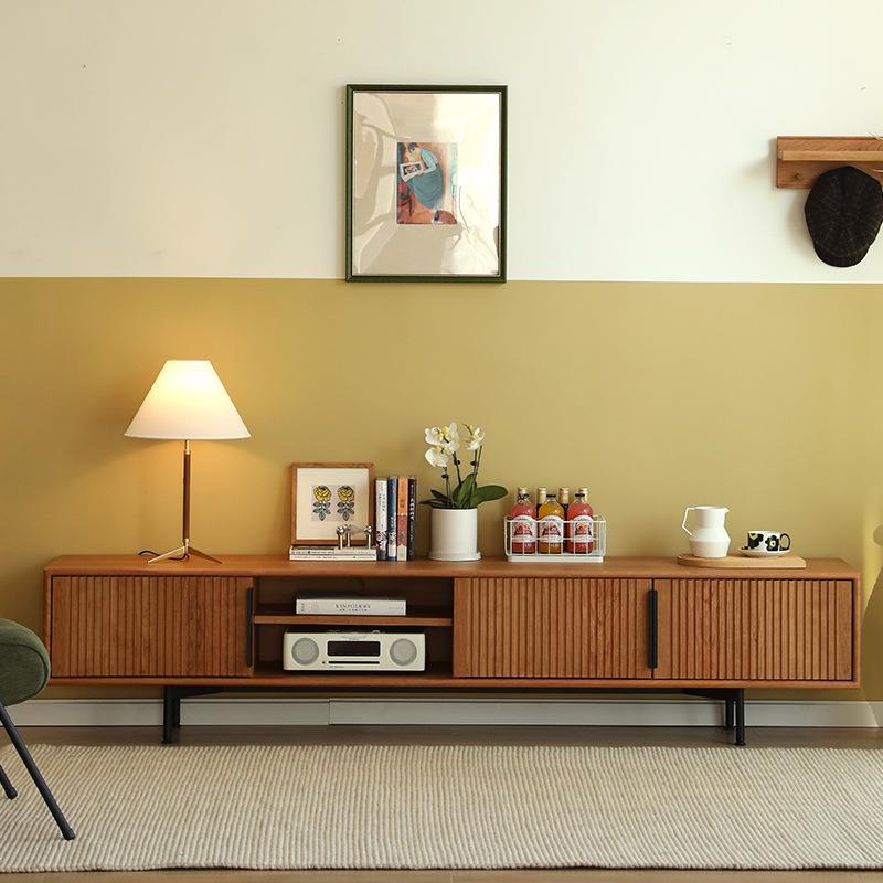 北欧实木电视柜茶几组合小户型现代简约樱桃木家具轻奢客厅试听柜