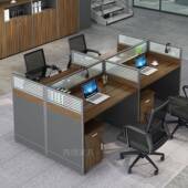 现代办公屏风组合转角员工位隔断两人位职员办公桌卡位H602